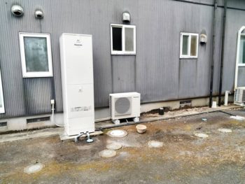 宮崎市清武町N様　セミオート電気温水器からセミオートエコキュート（パナソニック）への取替　施工事例