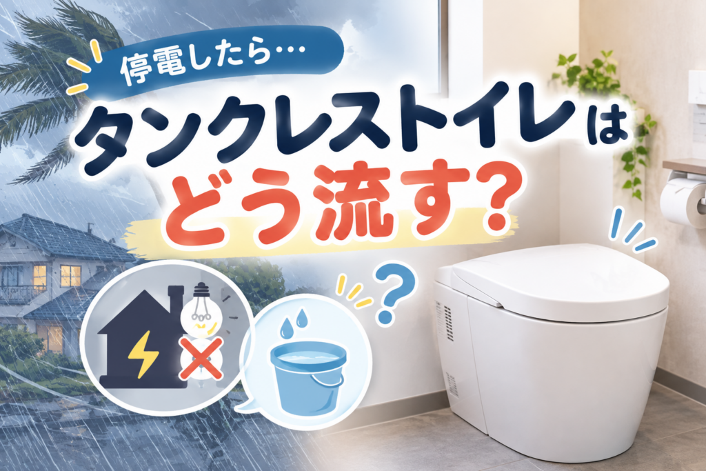停電時のタンクレストイレの流し方｜手動操作と断水対策を解説【宮崎市】